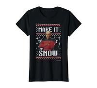 Star Trek: The Next Generation Make It Snow Camiseta, Mujer, Negro, S