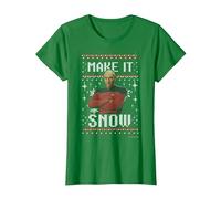 Star Trek: The Next Generation Make It Snow Camiseta, Mujer, Verde Kelly, M