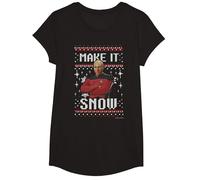 Star Trek: The Next Generation Make It Snow Camiseta, Niñas, Negro, S