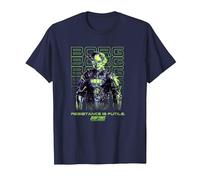 Star Trek: The Next Generation Resistance Is Futile Borg Camiseta, Hombre, Azul Marino, 3XL