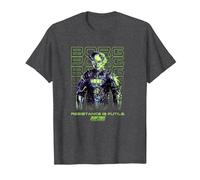 Star Trek: The Next Generation Resistance Is Futile Borg Camiseta, Hombre, Jaspeado Oscuro, M
