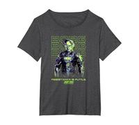 Star Trek: The Next Generation Resistance Is Futile Borg Camiseta, Mujer Tallas Grandes, Jaspeado Oscuro, 3XL Grande