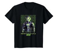 Star Trek: The Next Generation Resistance Is Futile Borg Camiseta, Niños, Negro, 10 años