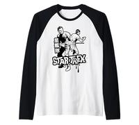 Star Trek: The Original Series Captain Kirk and Spock Kanji Camiseta Manga Raglan