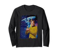 Star Trek The Original Series Kirk and Enterprise Poster Manga Larga
