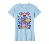 Star Trek The Original Series U.S.S. Enterprise Groovy Camiseta, Mujer, Azul Bebé, S