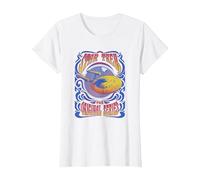 Star Trek The Original Series U.S.S. Enterprise Groovy Camiseta, Mujer, Blanco, S