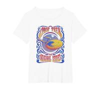 Star Trek The Original Series U.S.S. Enterprise Groovy Camiseta, Mujer Tallas Grandes, Blanco, 1XL Grande