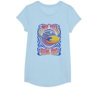 Star Trek The Original Series U.S.S. Enterprise Groovy Camiseta, Niñas, Azul Bebé, XS
