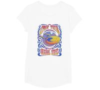 Star Trek The Original Series U.S.S. Enterprise Groovy Camiseta, Niñas, Blanco, XS