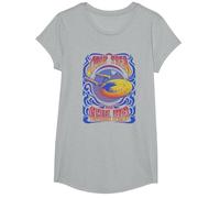 Star Trek The Original Series U.S.S. Enterprise Groovy Camiseta, Niñas, Gris Jaspeado, L