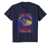 Star Trek The Original Series U.S.S. Enterprise Groovy Camiseta, Niños, Azul Marino, 4 años