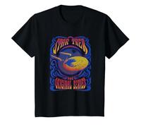 Star Trek The Original Series U.S.S. Enterprise Groovy Camiseta, Niños, Negro, 2 años