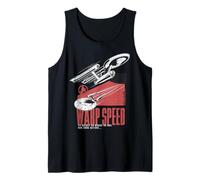 Star Trek: The Original Series Warp Speed To Boldly Go Camiseta sin Mangas
