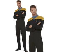 Star Trek Voyager Operations Uniforme Dorado y Negro Licencia Disfraz Adulto Ne