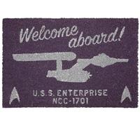 STAR TREK Welcome Aboard! Unisex Felpudo Multicolor, PVC, 40 x 60 cm