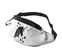 Star Unicorn Horse Black White Fanny Pack Sport Casual Riñonera para Mujeres Hombres de Moda