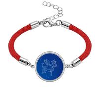 Star Universe Capricornio Constelación Patrón Lucky Red String Pulsera de cuerda hecha a mano