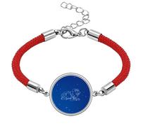 Star Universe Leo Constelación Patrón Lucky Red String Pulsera de cuerda hecha a mano