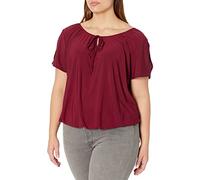Star Vixen - Camiseta de Manga Corta para Mujer, Talla Grande, con Dobladillo de Burbuja - Rojo - 3X