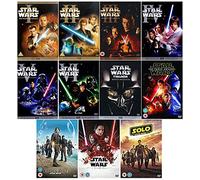 Star Wars 1-10 DVD Collection-The Phantom Menace/Attack of the Clones/Revenge of the Sith/A New Hope/Empire Strikes Back/Return of the Jedi/Force Awakens/Rogue One/Last Jedi/Solo/Bonus