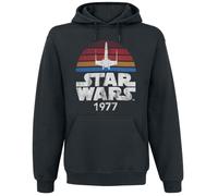 Star Wars 1977 Hombre Sudadera con Capucha Negro M 100% algodón Regular