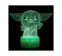Star Wars 3d Night Lightbaby Yoda Led Lamp with Remote Control And Smart Touch, Led Desk Lamp Yoda Star Wars Lamp for Room Decor Boys Girls Birthday C