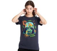 Star Wars 90s Vader Ladies T Shirt, Deep Navy Camiseta, Azul Marino Profundo, XL para Mujer