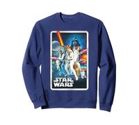 Star Wars A New Hope Classic Poster Sudadera, Unisex para Adultos, Azul Marino, XL