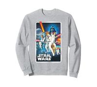 Star Wars A New Hope Classic Poster Sudadera, Unisex para Adultos, Gris Jaspeado, XXL
