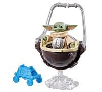 Star Wars ActionVerse, Grogu, Figura de acción de 3,3 cm (Escala de 11 cm) y Accesorios, Marco de Almacenamiento Reutilizable, Juguetes para niños y niñas a Partir de 4 años