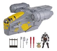 Star Wars ActionVerse, Set de Juego Mandalorian Razor Crest, Vehículo y Set de Juego 2 en 1 de 35 cm, Figuras del mandaloriano y Grogu, Juguetes para niños y niñas, A Partir de 4 años