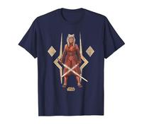 Star Wars Ahsoka The Warrior Camiseta, Hombre, Azul Marino, S