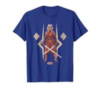 Star Wars Ahsoka The Warrior Camiseta, Hombre, Azul Real, XL