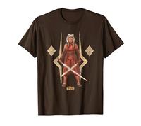 Star Wars Ahsoka The Warrior Camiseta, Hombre, Marrón, XXL