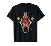 Star Wars Ahsoka The Warrior Camiseta, Hombre, Negro, 6XL