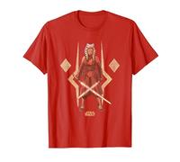Star Wars Ahsoka The Warrior Camiseta, Hombre, Rojo, 3XL