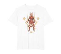 Star Wars Ahsoka The Warrior Camiseta, Hombre Tallas Grandes, Blanco, 2X Alto