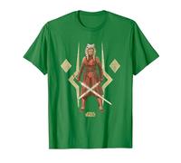 Star Wars Ahsoka The Warrior Camiseta, Hombre, Verde Kelly, XL