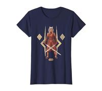 Star Wars Ahsoka The Warrior Camiseta, Mujer, Azul Marino, 3XL