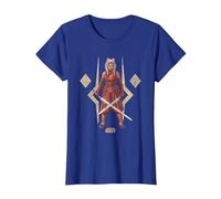 Star Wars Ahsoka The Warrior Camiseta, Mujer, Azul Real, XL