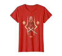 Star Wars Ahsoka The Warrior Camiseta, Mujer, Rojo, L