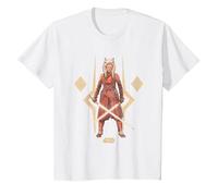 Star Wars Ahsoka The Warrior Camiseta, Niños, Blanco, 2 años