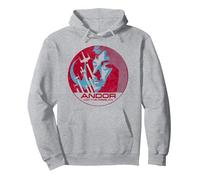 Star Wars Andor Join The Rebellion Cassian Andor Stamp Sudadera con Capucha, Unisex para Adultos, Gris Jaspeado, XL