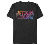 Star Wars Anime Glow Logo Camiseta, Negro, S para Hombre