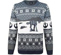 Star Wars AT-AT Hombre Christmas Jumper Multicolor XXL 55% acrilico, 45% algodón Rippbündchen Regular