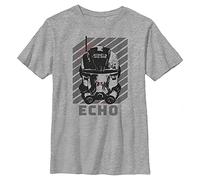 STAR WARS Bad Batch Echo Boy's Crew Tee, Athletic Heather, X-Large