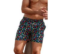 Star Wars Bañador Alien Species de Hombre en Poliéster con Cinturilla Elástica, Cordón, Bolsillo Trasero con Cremallera y Forro Interior Multicolor Talla M