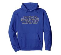 Star Wars Basic Logo Yellow Sudadera con Capucha, Unisex para Adultos, Azul Real, M