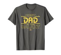 Star Wars Best Dad in The Galaxy Birthday Father’s Day Camiseta, Hombre, Asfalto, 4XL